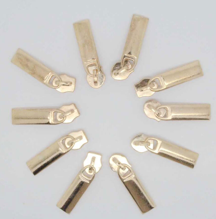 Golden plating zipper